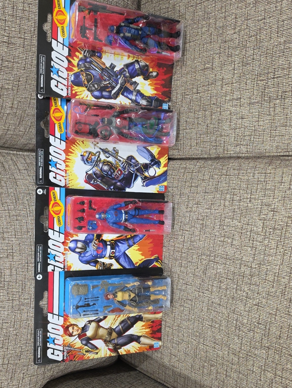 Hasbro G.I. Joe Action Figures - Blue, Red, Black, Tan